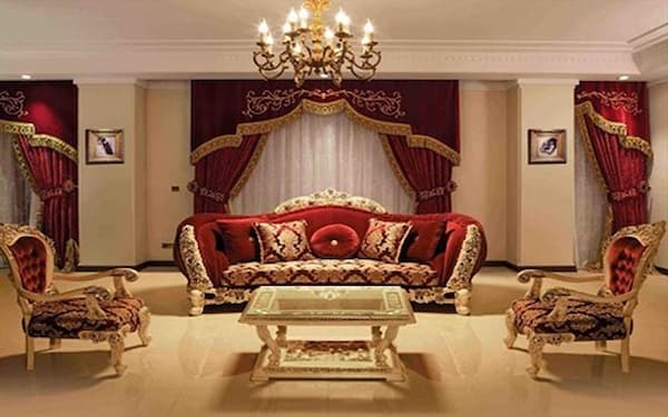تصویر 4 از خرید مبل سلطنتی زرشکی + قیمت فروش استثنایی